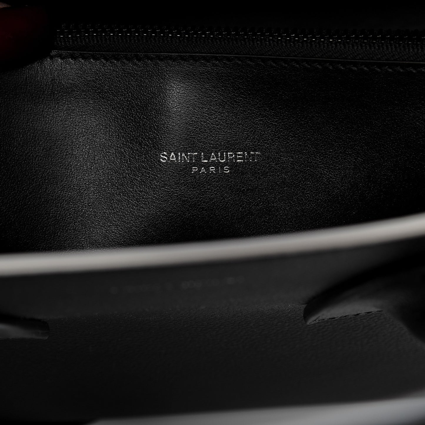 Grained Calfskin Topstitch Small Sac De Jour Black Porcelain