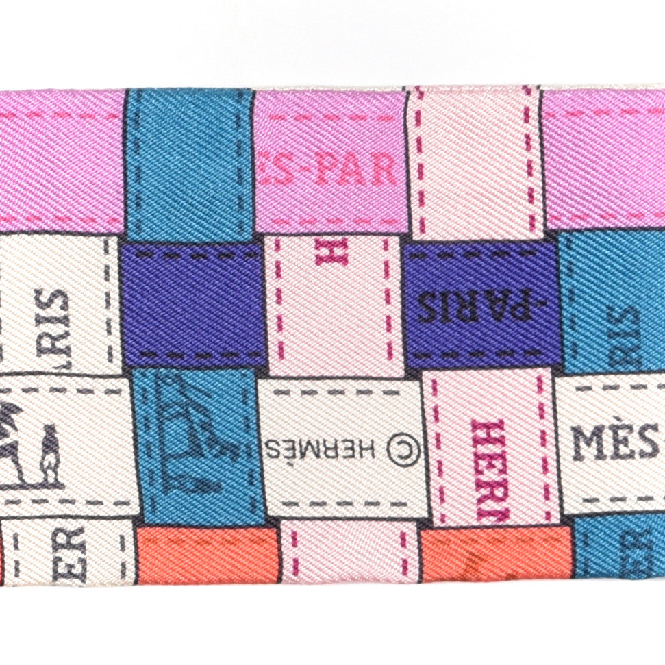 Hermes Silk Bolduc Au Carre Twilly Corail Jaune Multicolor 3 of 4