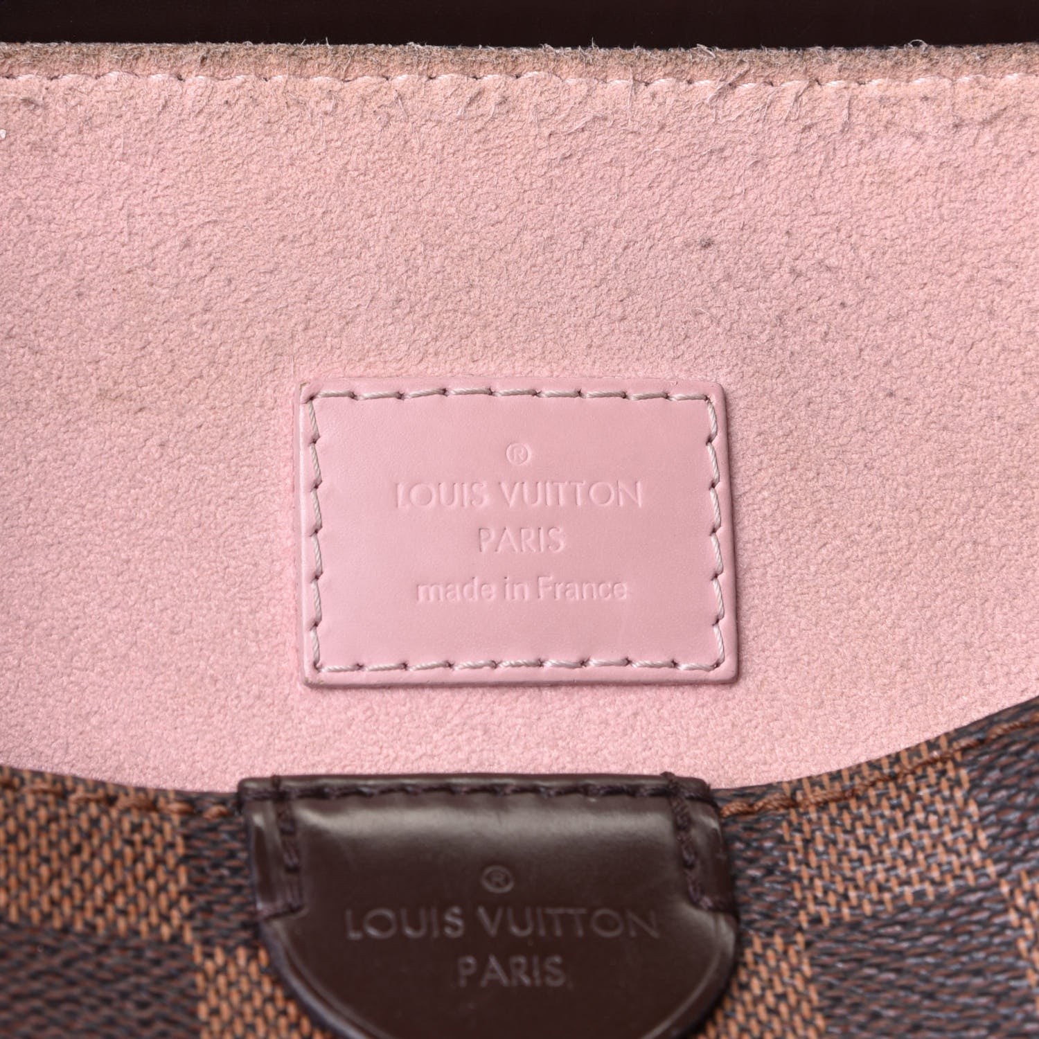 Louis Vuitton Damier Ebene Caissa Hobo Rose Ballerine 5 of 8