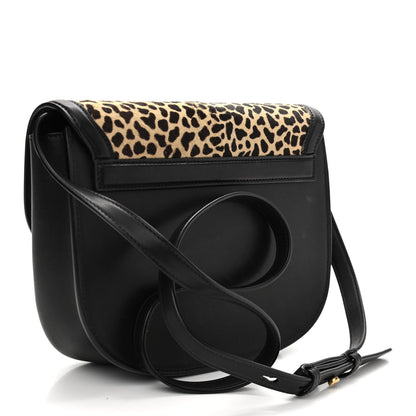 Saint Laurent Pony Hair Calfskin Leopard Print Monogram Medium Kaia Satchel Black 3 of 14
