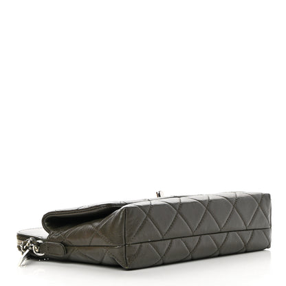 Chanel Lambskin Quilted Crossbody Dark Khaki 4 of 14
