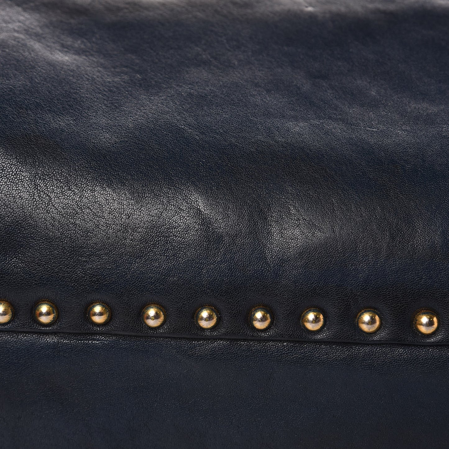 Nappa Studded Aviator Shopping Tote Blue