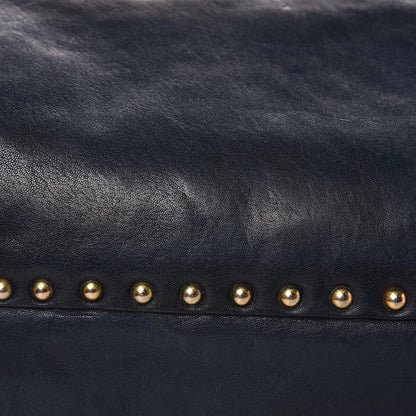 Prada Nappa Studded Aviator Shopping Tote Blue 11 of 19