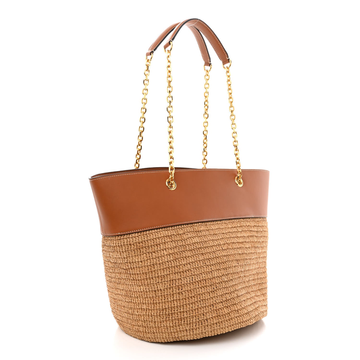 Celine Raffia Calfskin Medium Tan 3 of 11