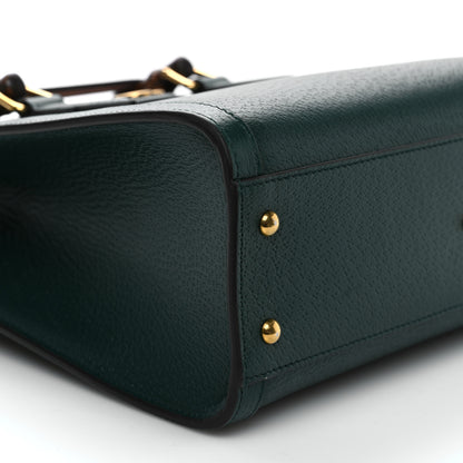 Gucci Textured Dollar Calfskin Web Small Diana Tote Bag Green 8 of 9