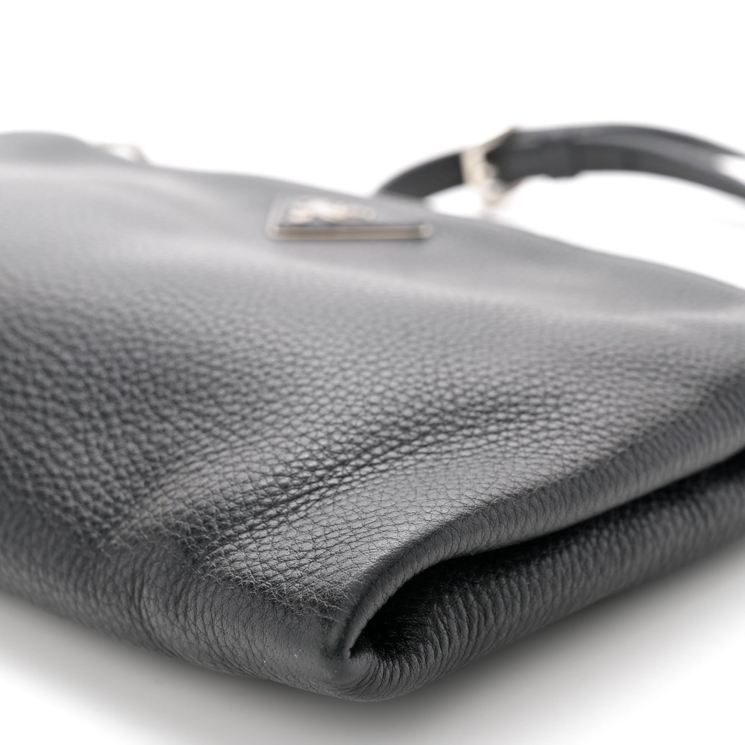 Prada Vitello Daino Zippered Crossbody Bag Black 11 of 12
