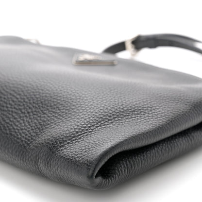 Prada Vitello Daino Zippered Crossbody Bag Black 11 of 12