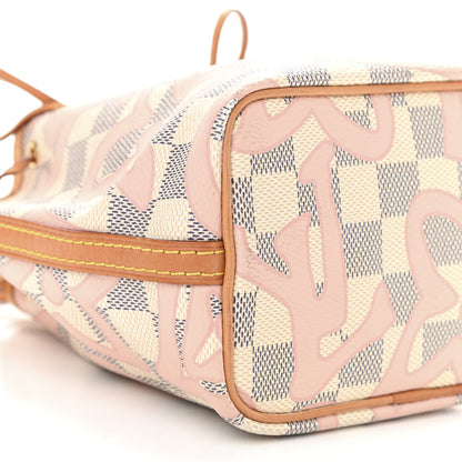 Louis Vuitton Damier Azur Tahitienne Nano Noe Rose Ballerine 8 of 10