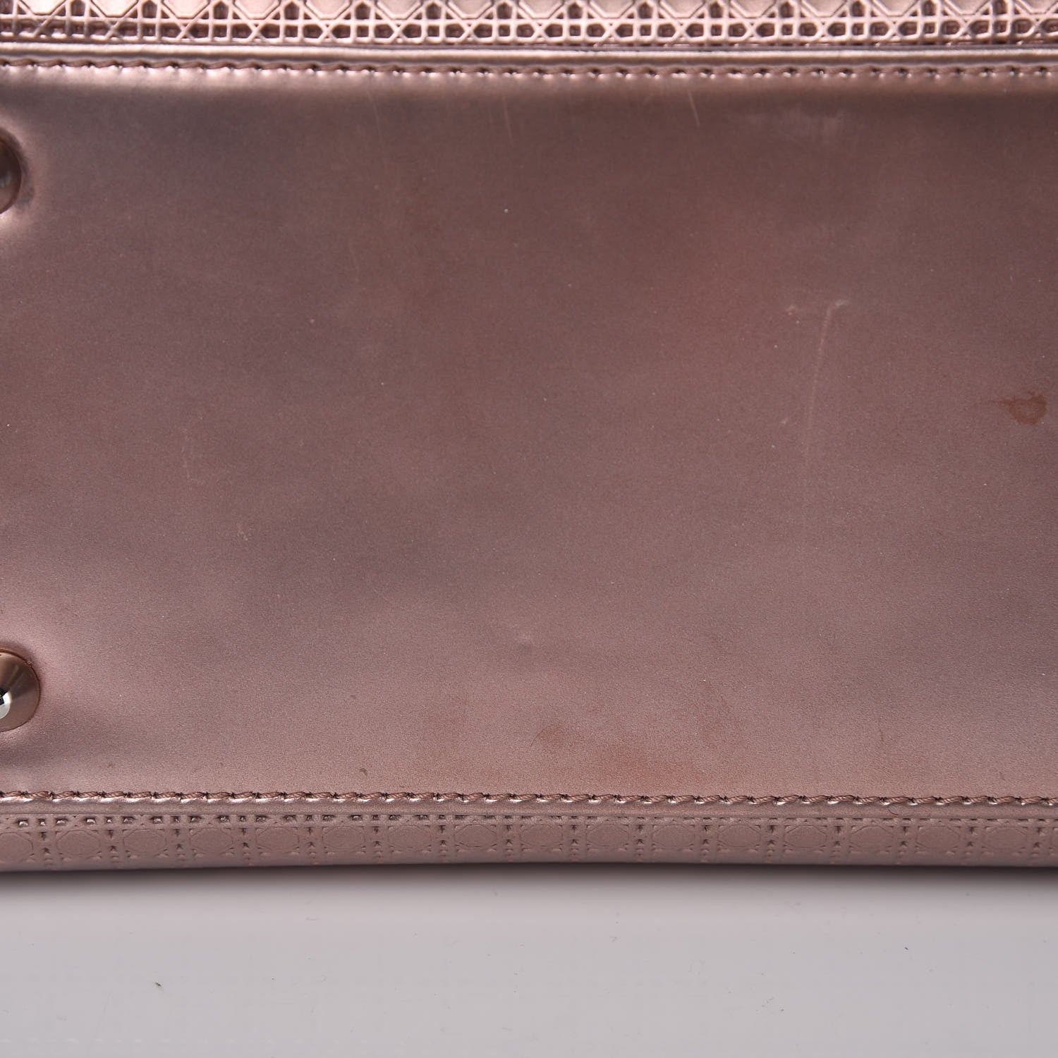 Christian Dior Metallic Patent Micro-Cannage Medium Lady Dior Pink 8 of 11