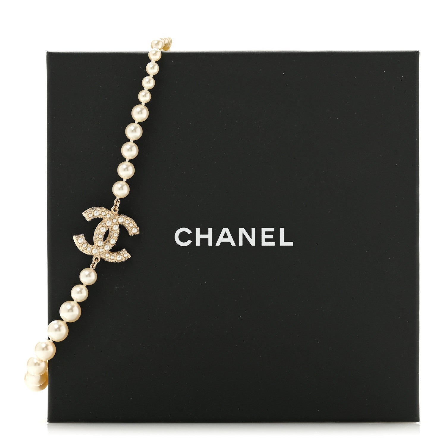 Chanel Pearl CC 100th Anniversary Necklace Light Gold 6 of 6