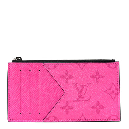 Louis Vuitton Taigarama Coin Card Holder Fuchsia 1 of 9