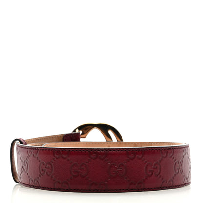 Gucci Guccissima Signature Interlocking G 40mm Belt 95 38 Scarlatto 2 of 4