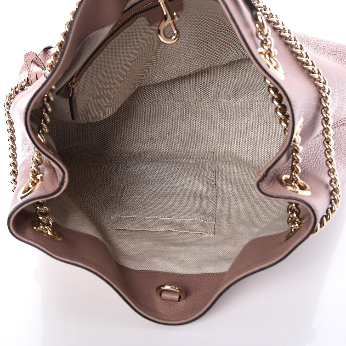 Pebbled Calfskin Medium Soho Chain Shoulder Bag Dark Cipria