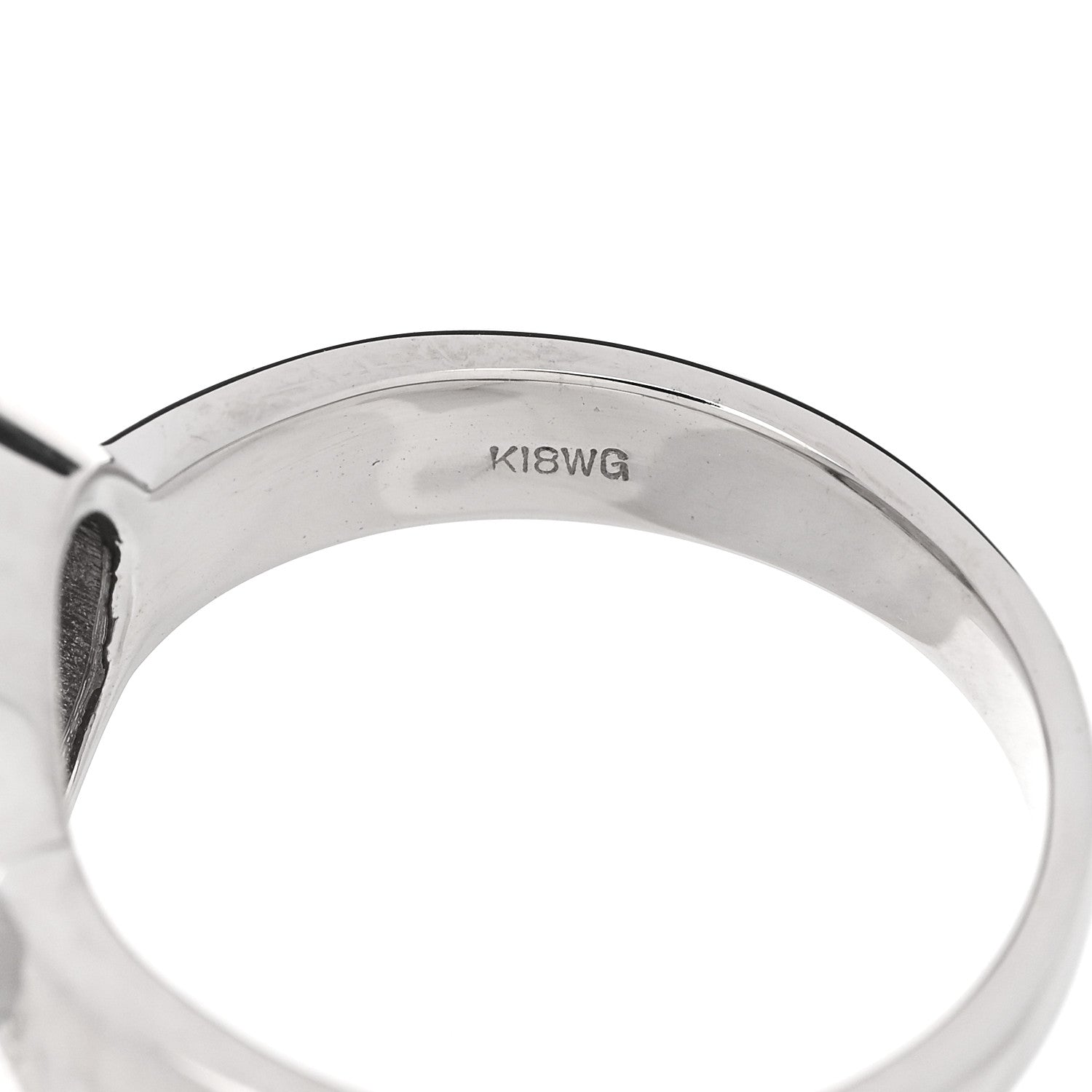 Parker & West by FASHIONPHILE 18K White Gold Diamond .60ctw Round Pave Charm Ring  53 6.25 9 of 9