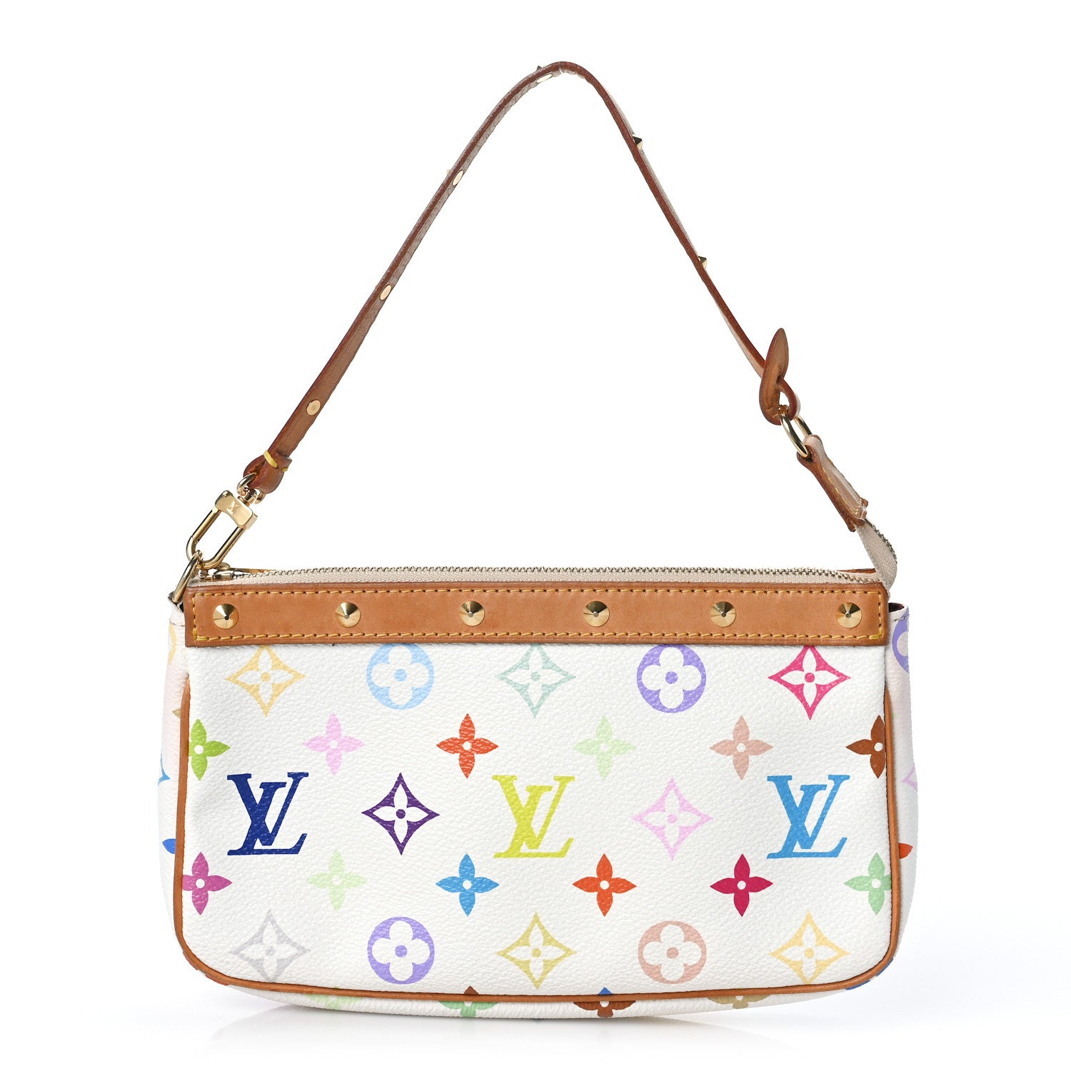 Louis Vuitton Monogram Multicolor Pochette Accessories White 1 of 9
