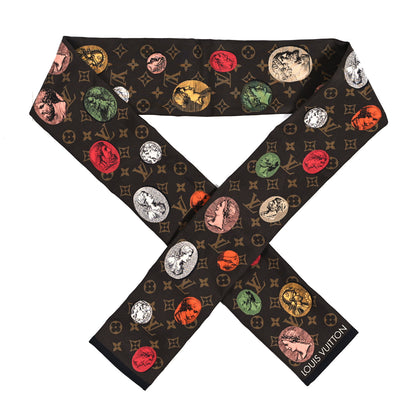 Louis Vuitton X FORNASETTI Silk Monogram Cameo Bandeau Brown 1 of 4