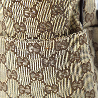 Gucci GG Monogram Medium Web Handle Double Pocket Tote Brown 16 of 16