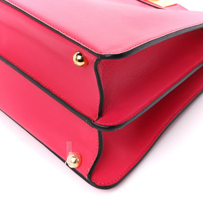 Fendi Vitello Seta Shiny Nappa Medium Peekaboo I SEE U Satchel Lampone Light Rose 14 of 14