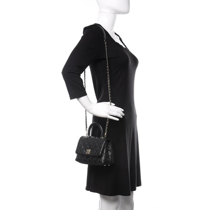 Chanel Caviar Quilted Extra Mini Coco Handle Flap Black 2 of 10