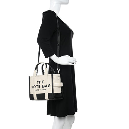 Marc Jacobs Grained Calfskin Colorblock Mini The Tote Bag Ivory Multi 2 of 11