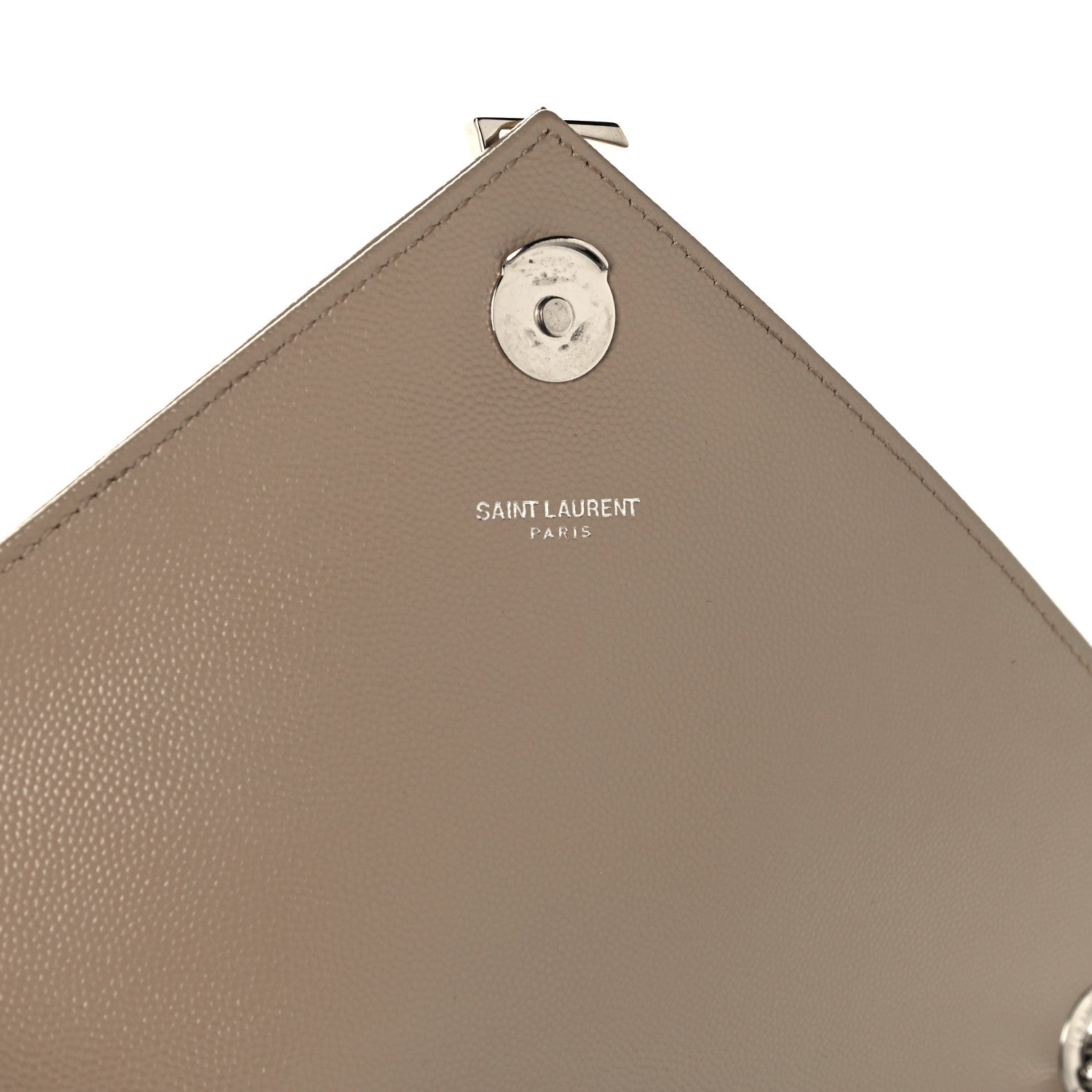 Saint Laurent Grain De Poudre Large Tri-Quilt Monogram Satchel Dark Beige 5 of 12