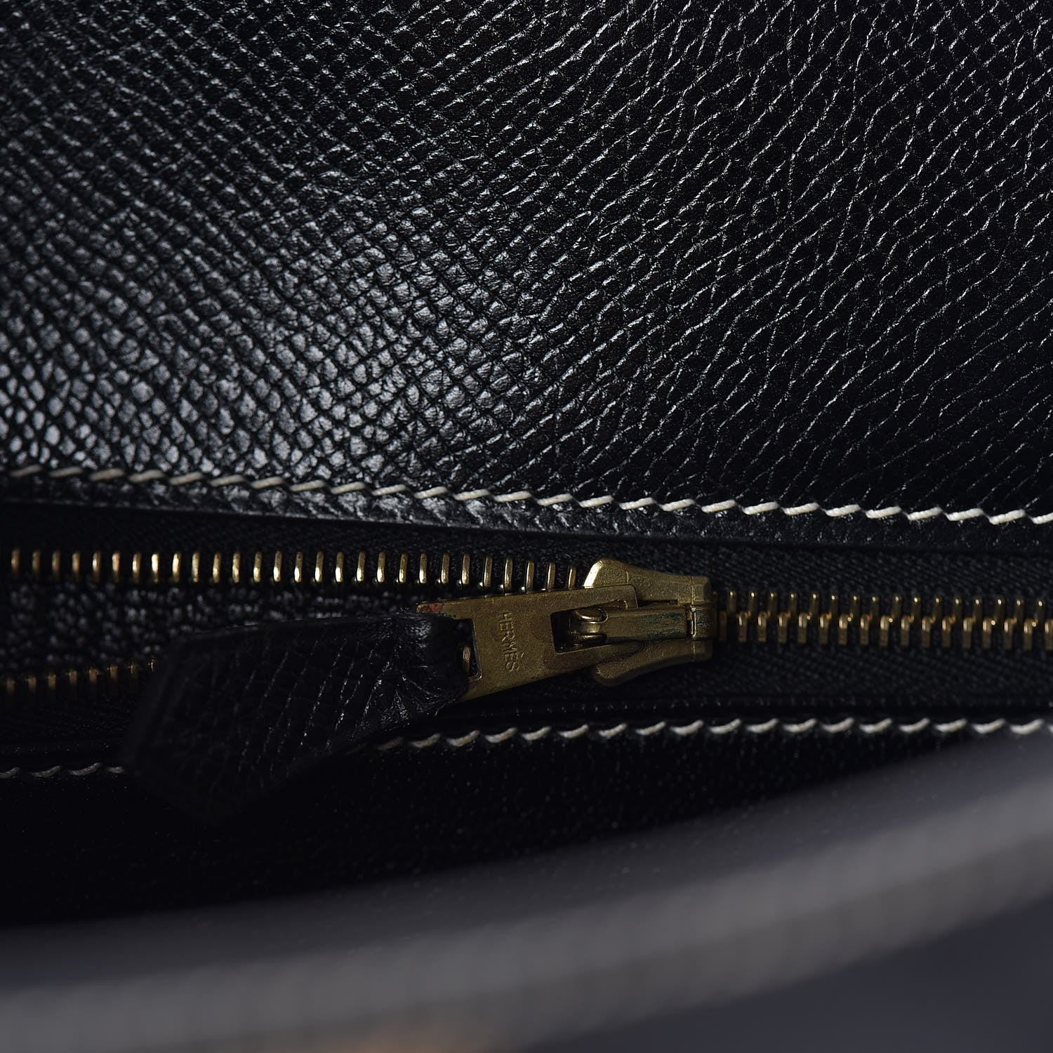 Hermes Veau Grain Lisse Kelly Sellier 32 Black 22 of 33