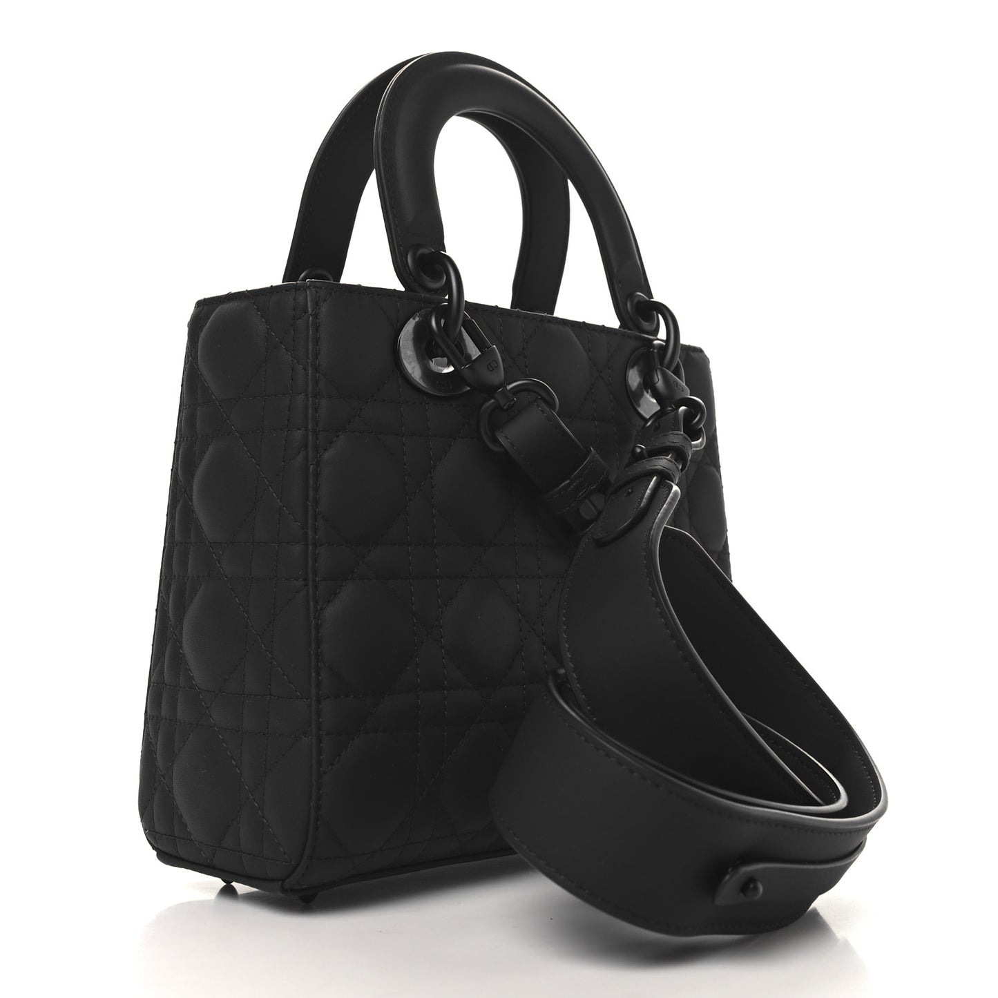 Ultra Matte Calfskin Cannage Small My ABCDior Lady Dior Black