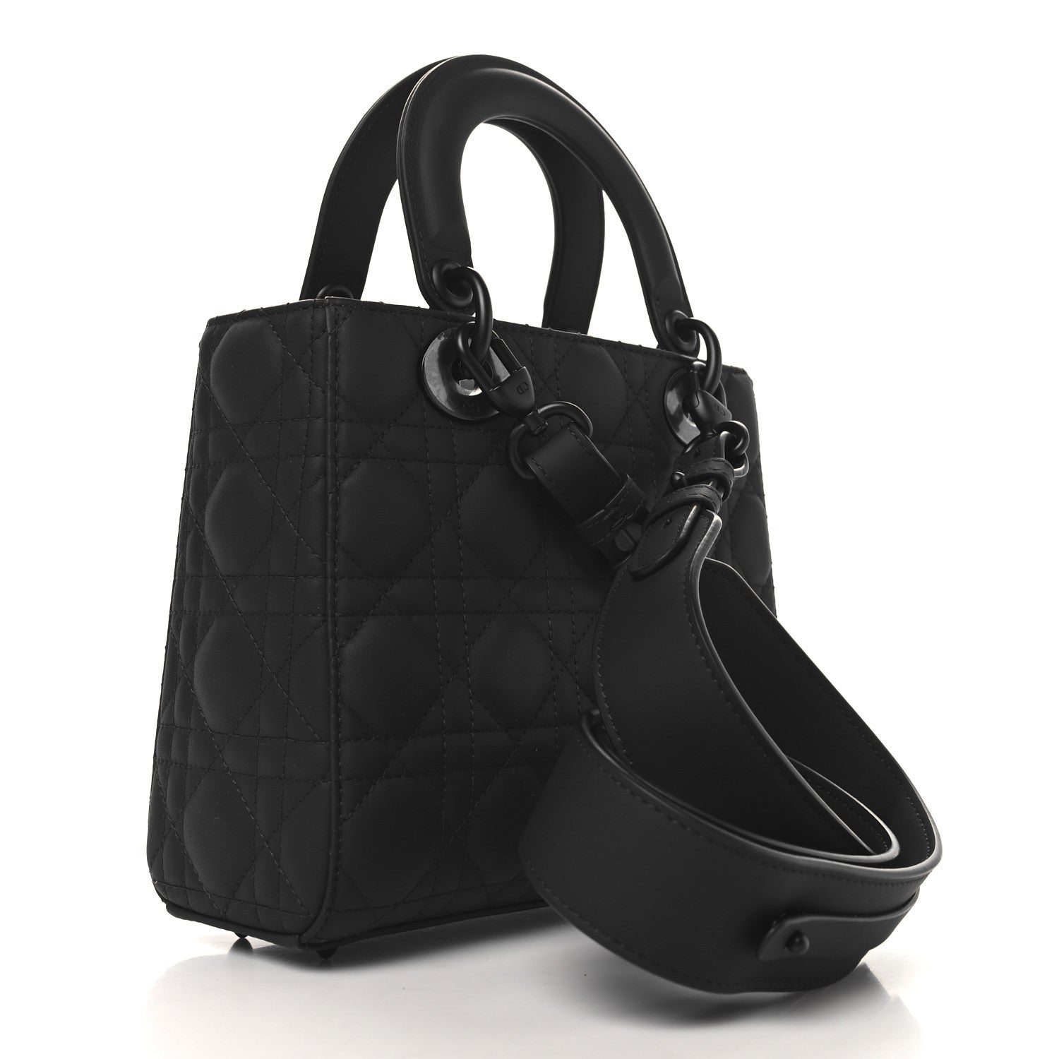Christian Dior Ultra Matte Calfskin Cannage Small My ABCDior Lady Dior Black 3 of 10