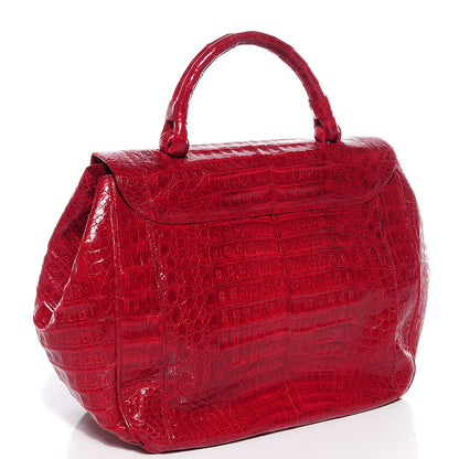 Nancy Gonzalez Crocodile Large Top Handle Satchel Red 3 of 7