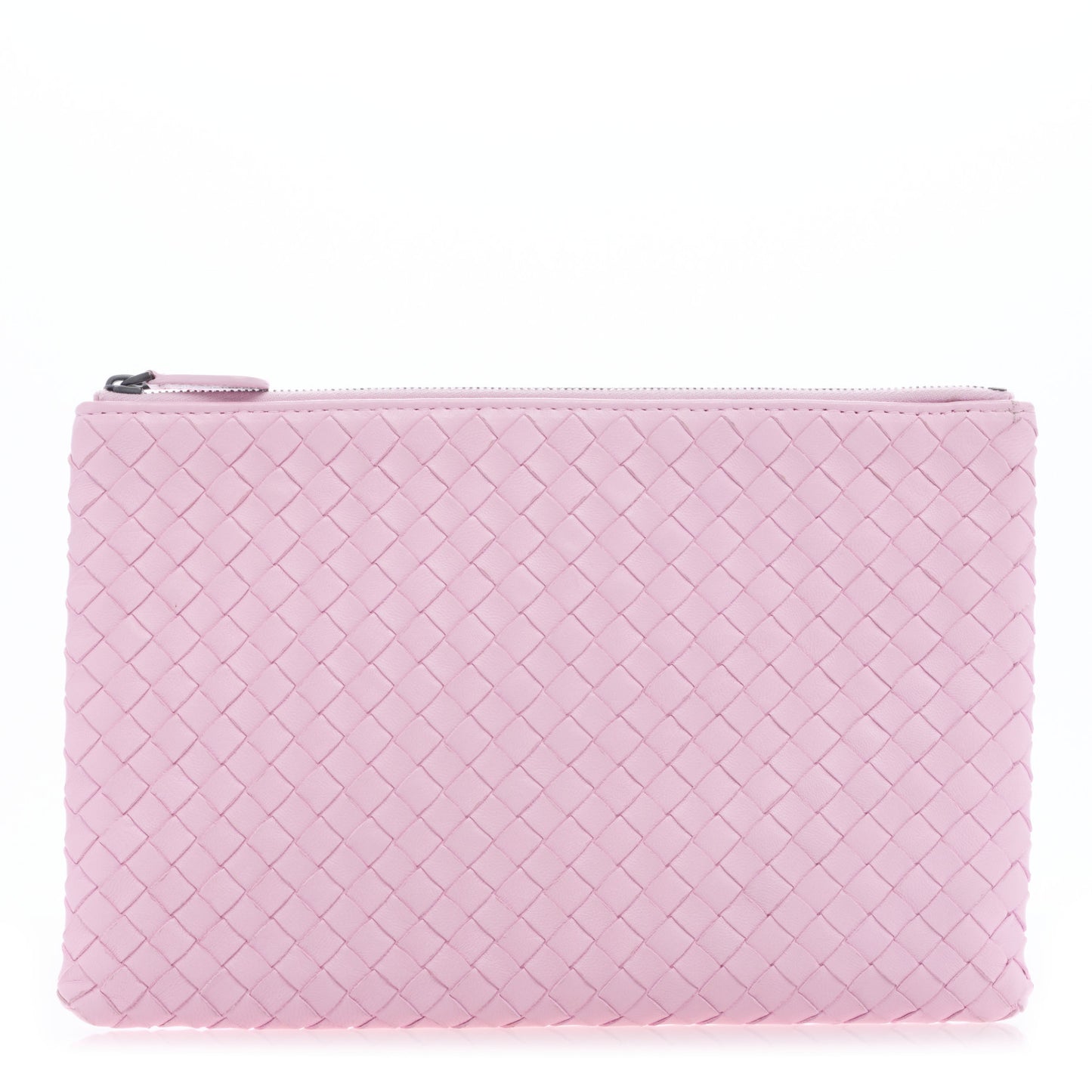 Nappa Intrecciato Medium Zip Pouch Pink