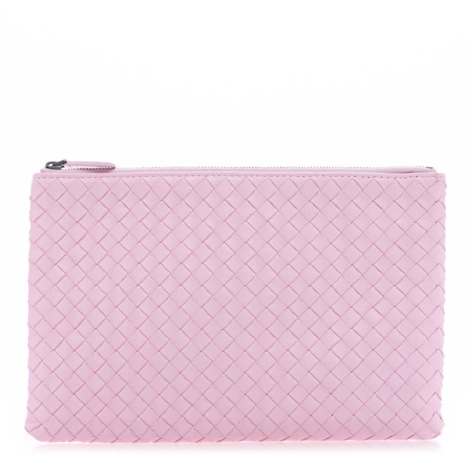 Bottega Veneta Nappa Intrecciato Medium Zip Pouch Pink 1 of 6
