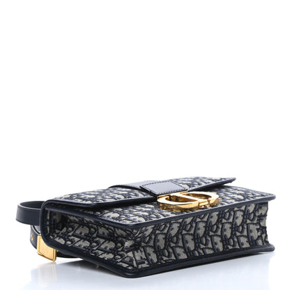 Christian Dior Oblique 30 Montaigne Flap Bag Blue 4 of 10