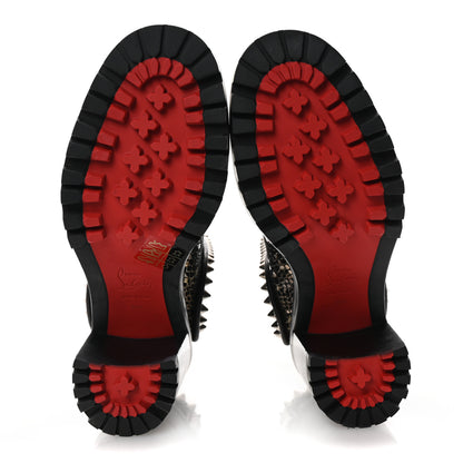 Christian Louboutin Suede Snakeskin Embossed Spiked Capahutta 70 Chelsea Boots 36.5 6 of 9