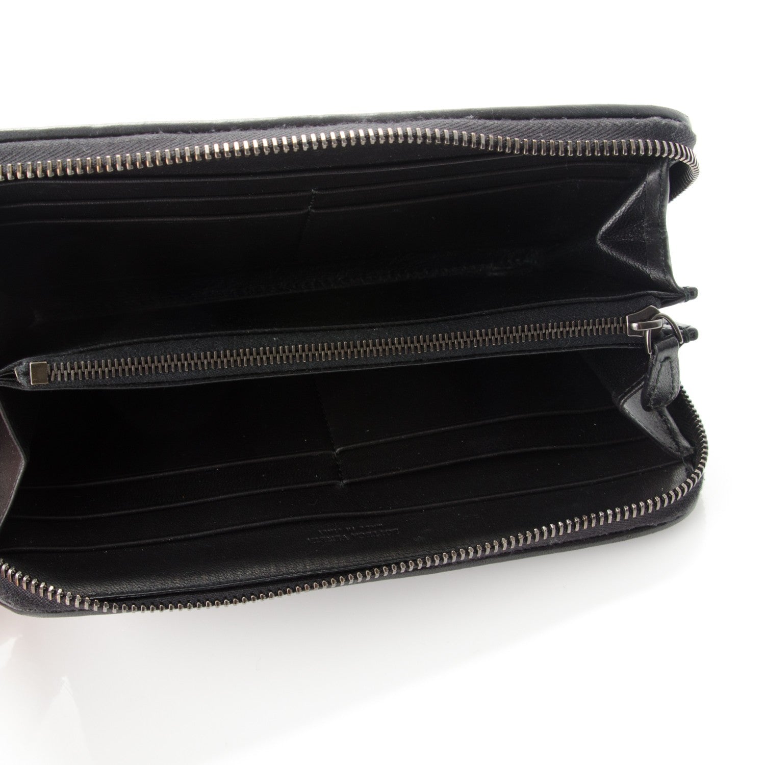 Bottega Veneta Nappa Intrecciato Zip Around Wallet Black 6 of 8