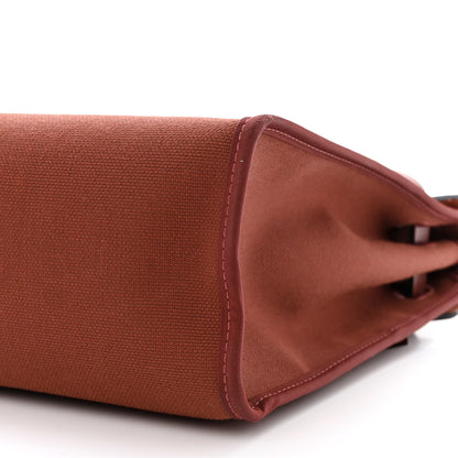 Hermes Military Toile Vache Hunter Herbag Zip 31 PM Rouge H 12 of 14