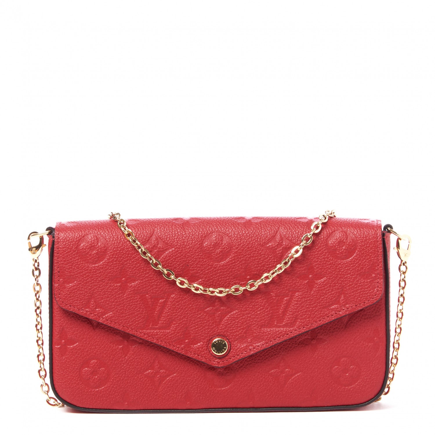 Louis Vuitton Empreinte Pochette Felicie Chain Wallet Scarlet 1 of 10