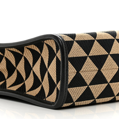Prada Jacquard Saffiano Triangolo Symbole Embroidered Small Tote Black Corda 8 of 9