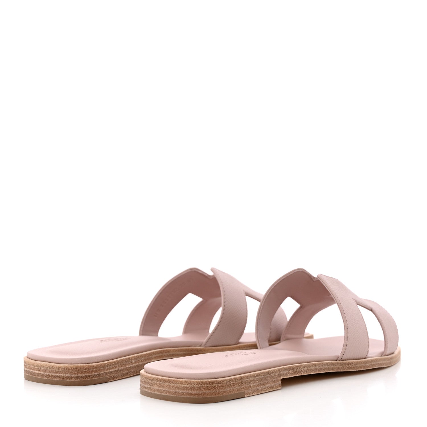 Hermes Epsom Oran Sandals 37 Rose Porcelaine 4 of 8