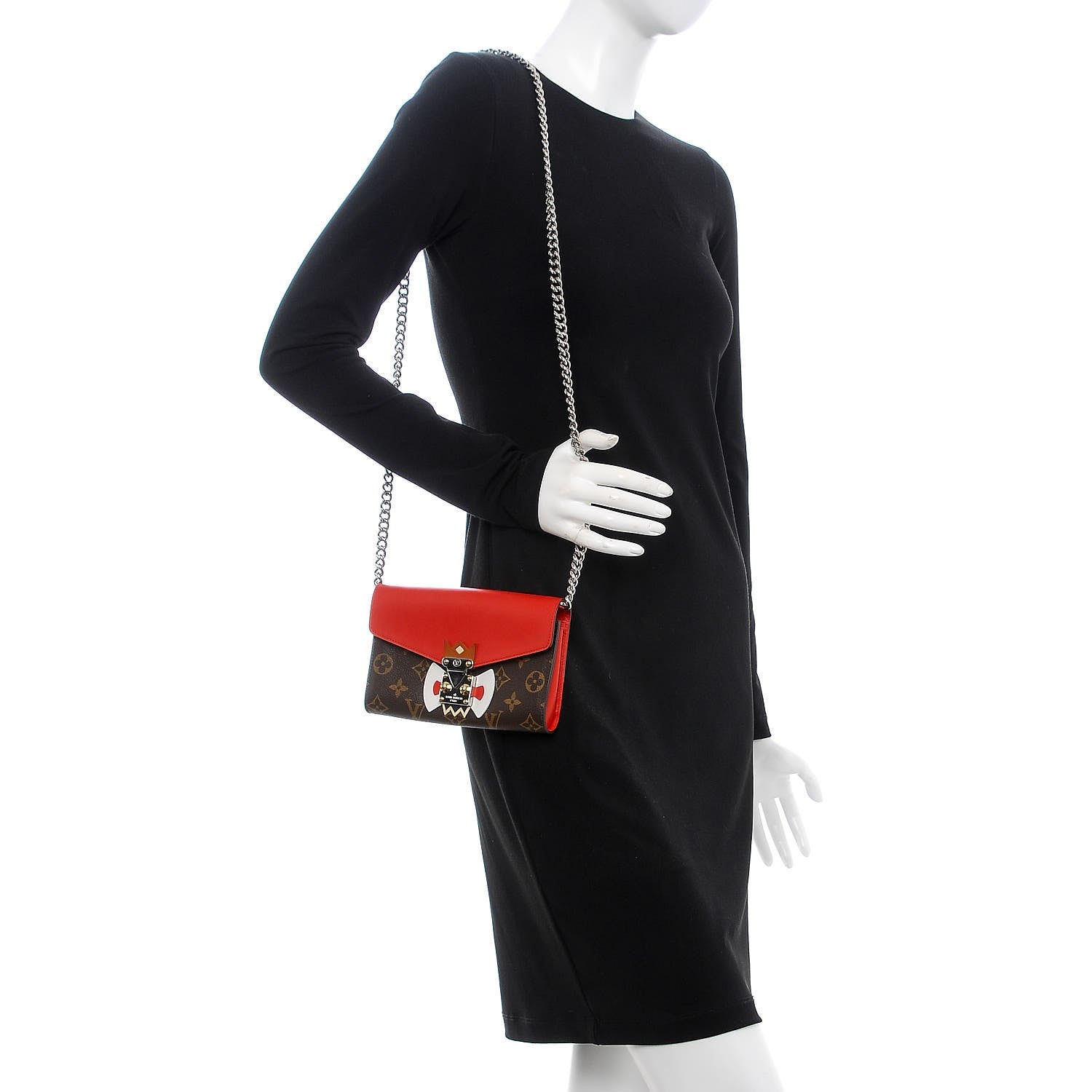 Louis Vuitton Monogram Tribal Mask Chain Wallet Rouge 2 of 8