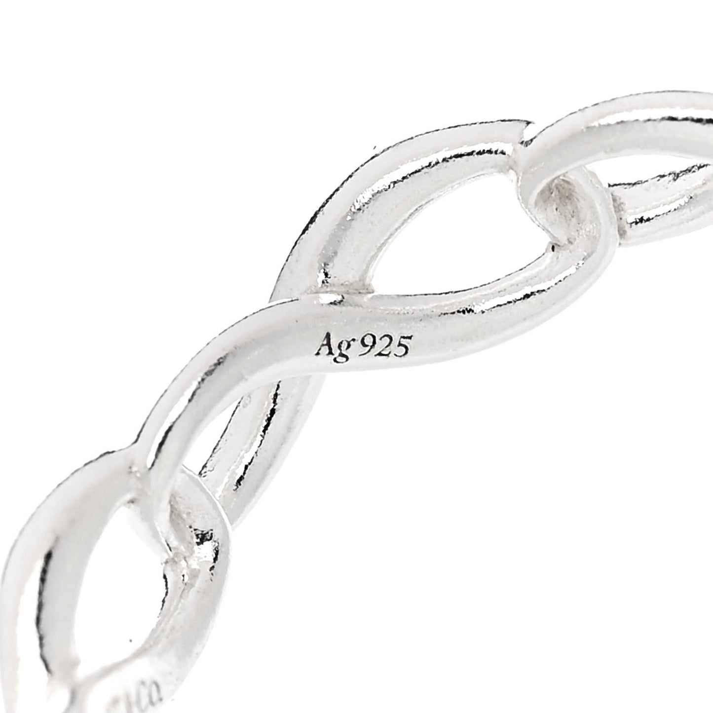 Sterling Silver Narrow Infinity Band Ring 50 5.5