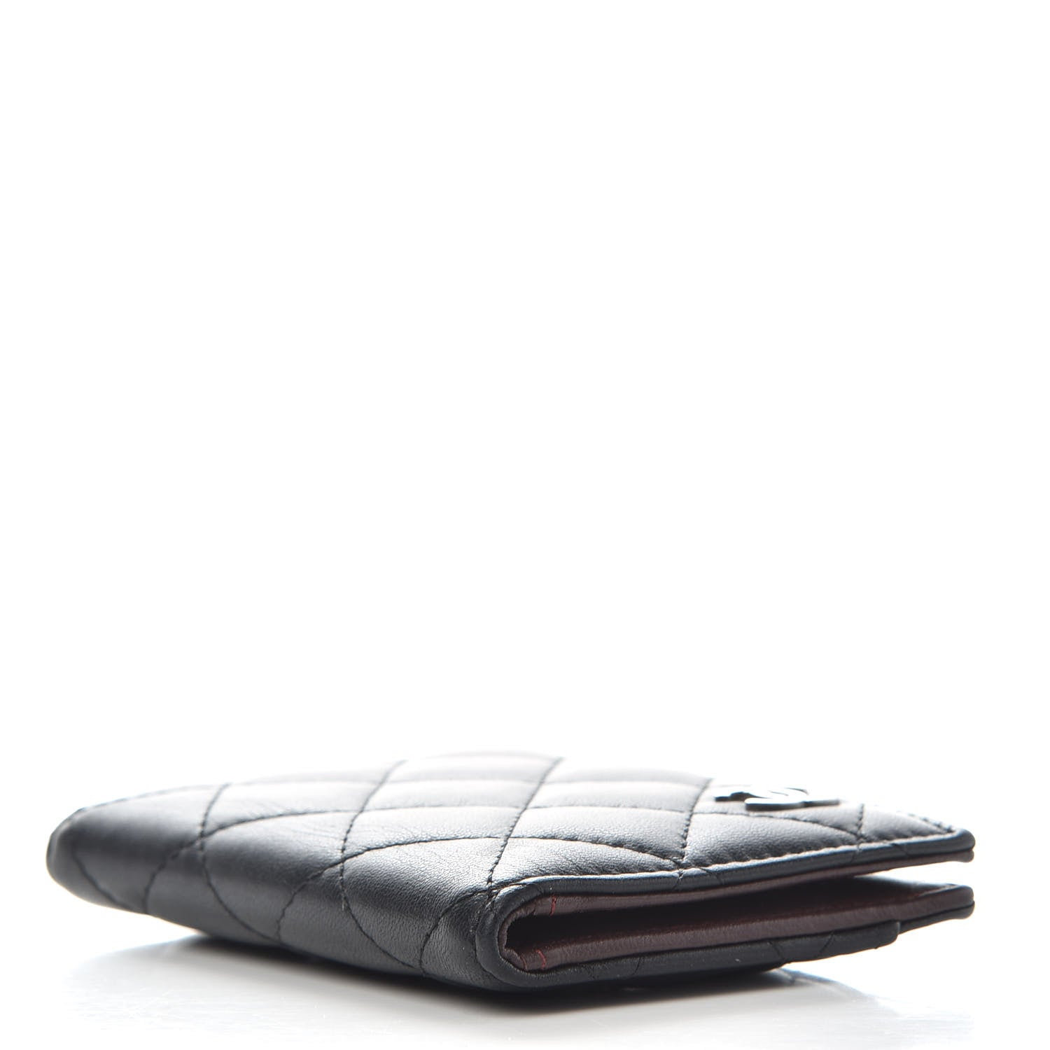 Chanel Lambskin Quilted Card Holder Wallet Black 4 of 7