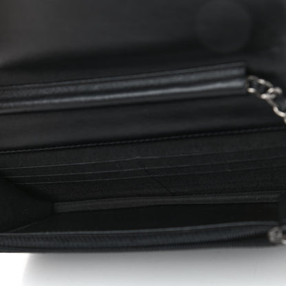 Chanel Caviar Chevron Quilted Boy Wallet On Chain WOC Black 4 of 4