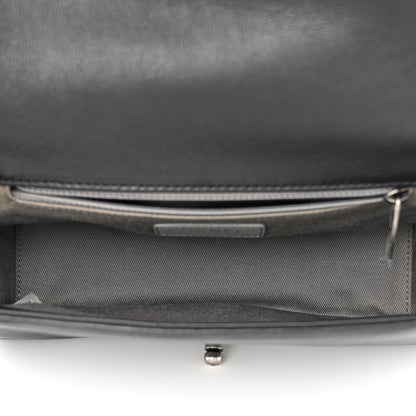 Chanel Patent Calfskin Quilted Paris Bombay Medallion Embellished Medium Boy Flap Black 5 of 12