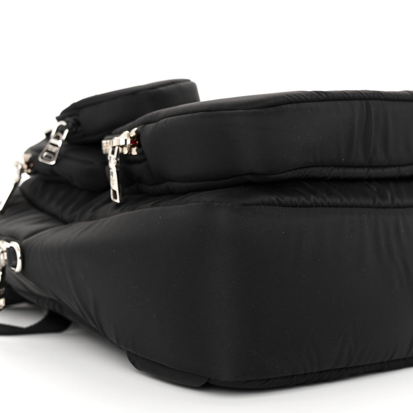 Tessuto Nylon Pocket Cargo Backpack Black Fuoco