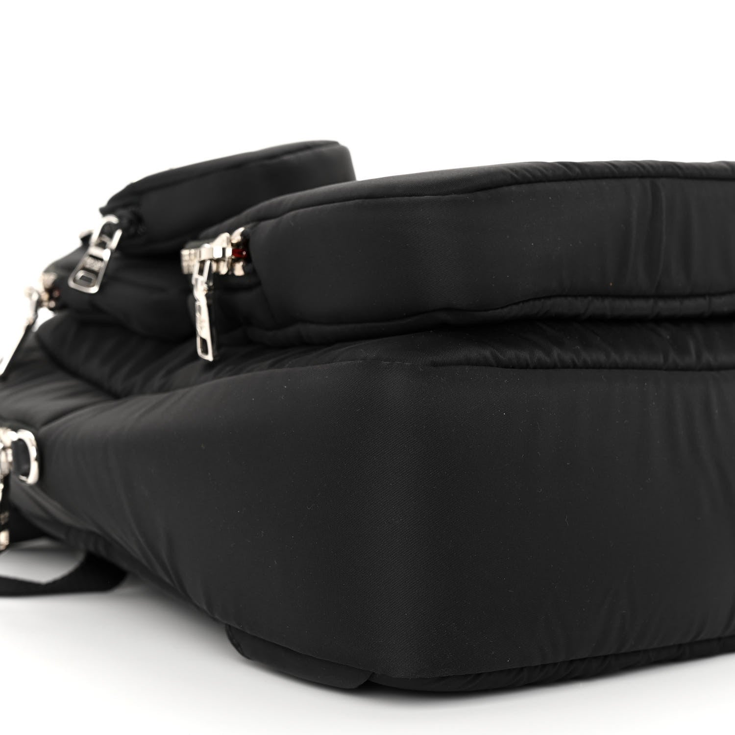 Prada Tessuto Nylon Pocket Cargo Backpack Black Fuoco 8 of 9