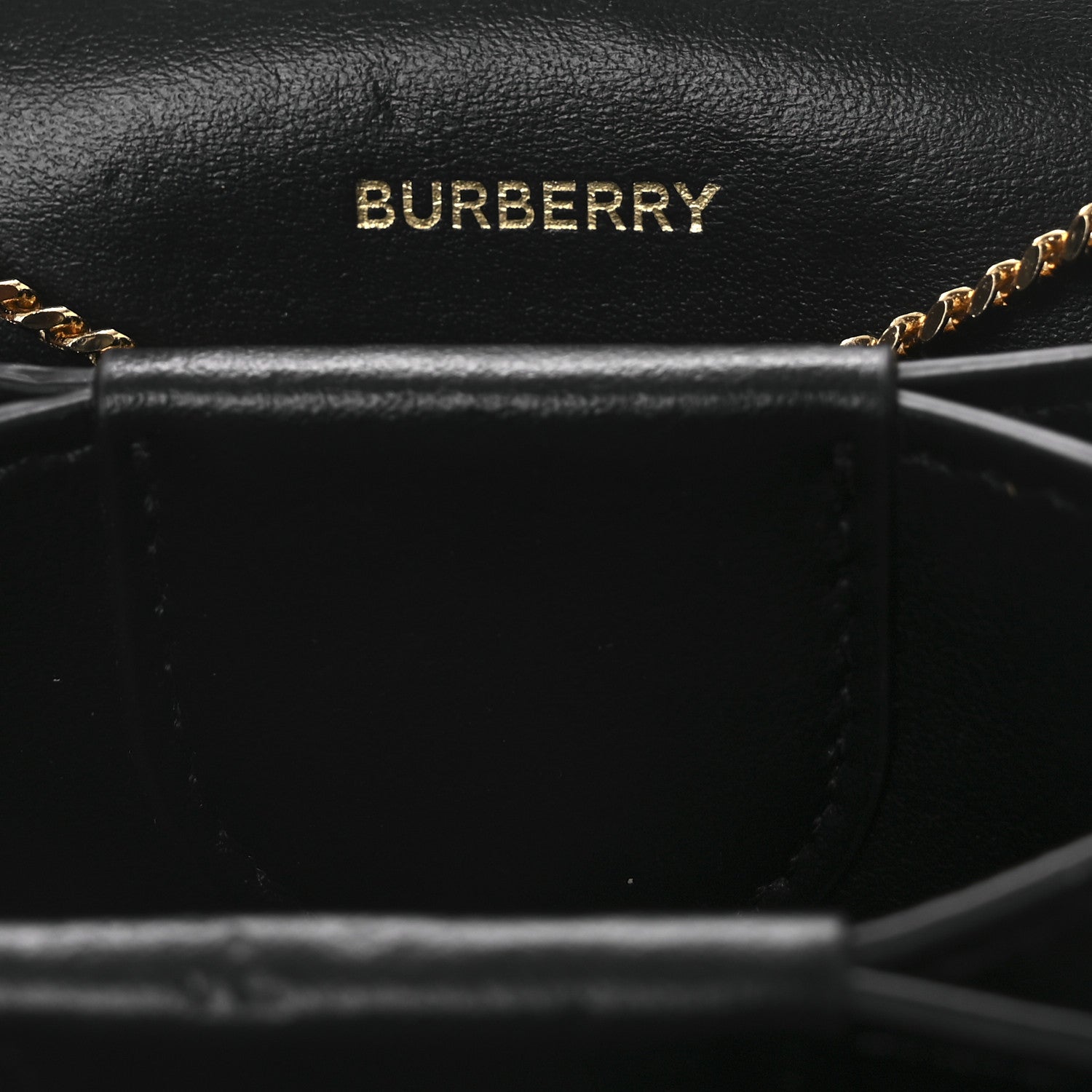 Burberry Calfskin Suede Vintage Check Jessie TB Card Case with Chain 6 of 12