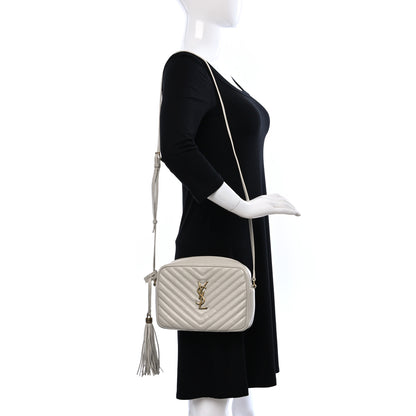 Saint Laurent Calfskin Matelasse Monogram Lou Camera Bag Blanc Vintage 3 of 9