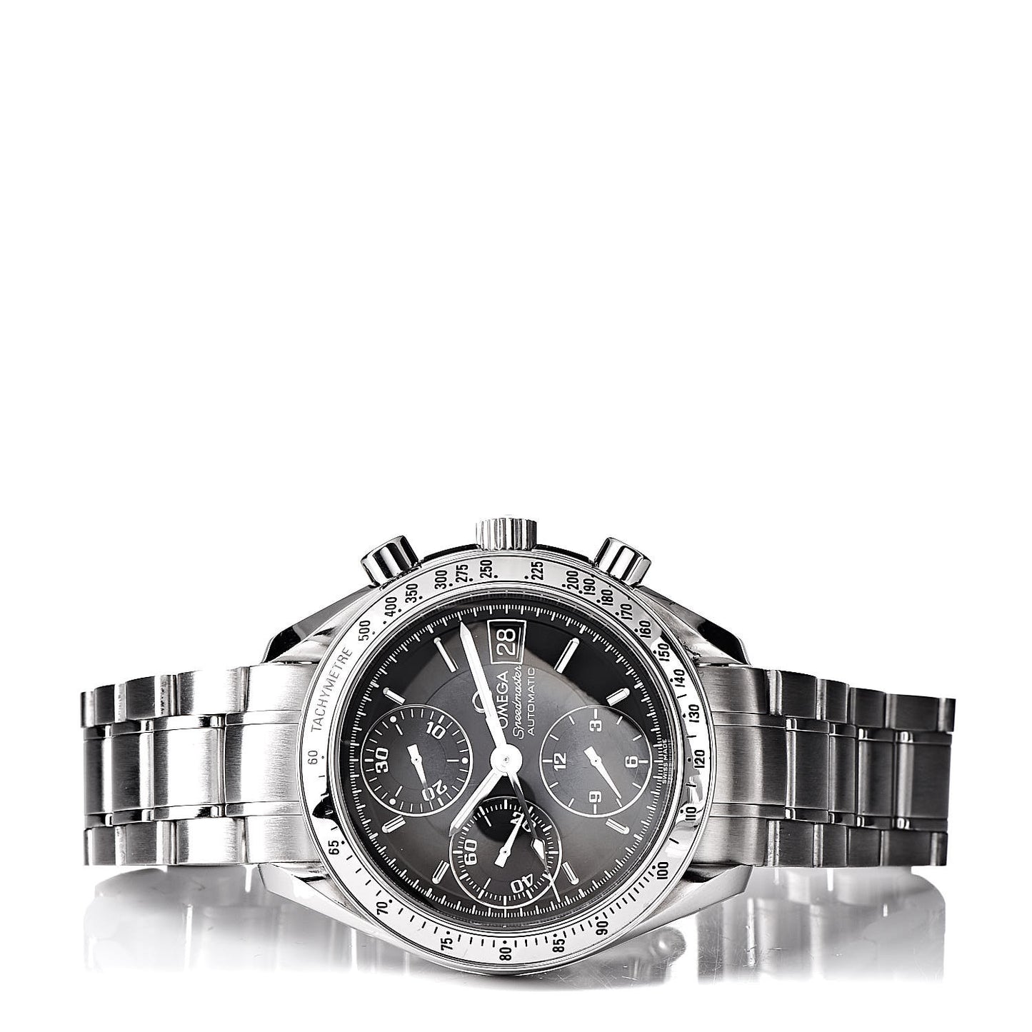 Stainless Steel 38mm Speedmaster Automatic Watch Black 3523.50