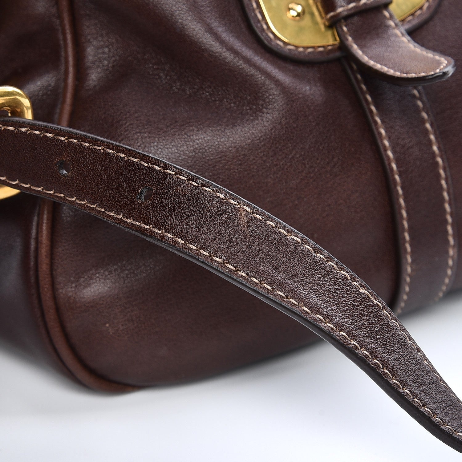 Prada Soft Calf Shopping Satchel Nocciolo 12 of 15
