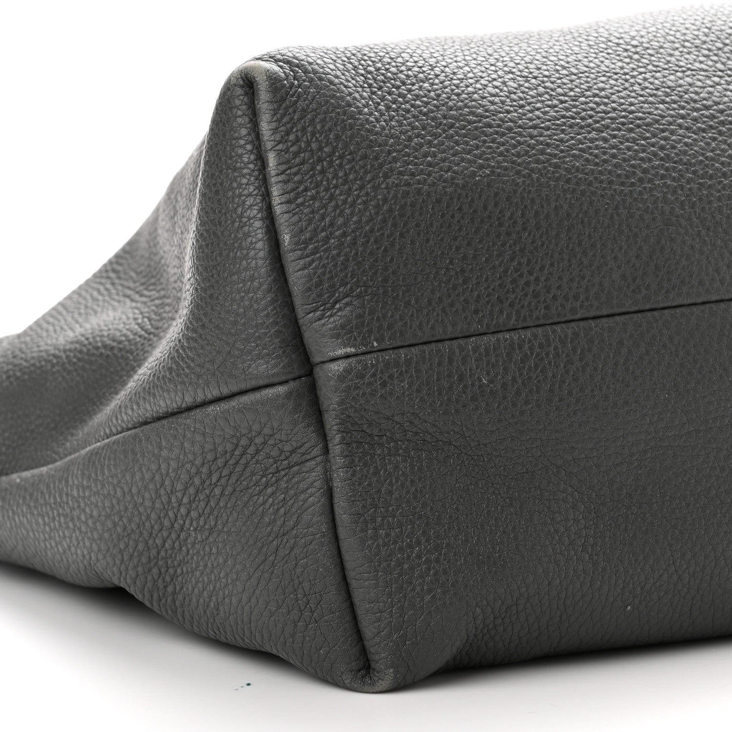 Gucci Pebbled Calfskin Medium Bamboo Tassel Tote Grey 9 of 10